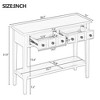 PAGED Rustic Console Table with Drawer & Open Shelf, Rustic Wood Entryway Table, Entryway Sofa Table, Sofa Tables Narrow Long for Living Room - 3 of 4