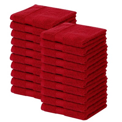 Splash Zero Twist 100% Ring Spun Cotton Face Washcloth Set – Reversible, 550 GSM, Soft, Lightweight, Highly Absorbent Towels for Bathroom