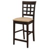 Coaster,Gabriel Lattice Back Counter Chair Cappuccino (Set of 2) - 4 of 4
