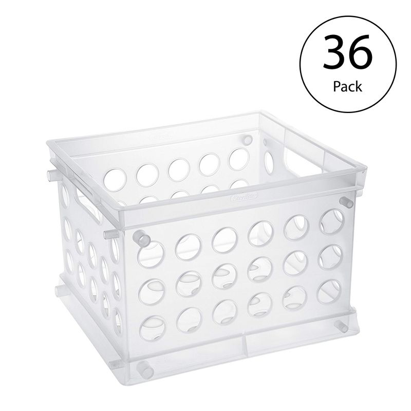 Sterilite Convenient Miniature Square Small Multi Functional Storage Solution Organizing Crate for Bedrooms, Offices, and Dorms, 2 of 5