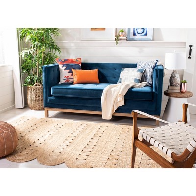 Natural Jute Hand-Knotted 4' x 6' Non-Slip Area Rug