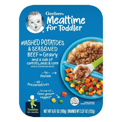 Gerber Baby Food Mashed Potatoes and Seasoned Ground Beef Toddler Meals - 6.67oz