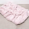Mutts & Mittens, Inc. Premium Nesting Pet Bed- Blush Pink Fur (18x26) - 2 of 3