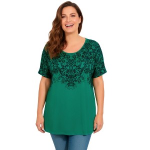 Catherines Dolman Sleeve Printed Tunic - 1 of 3