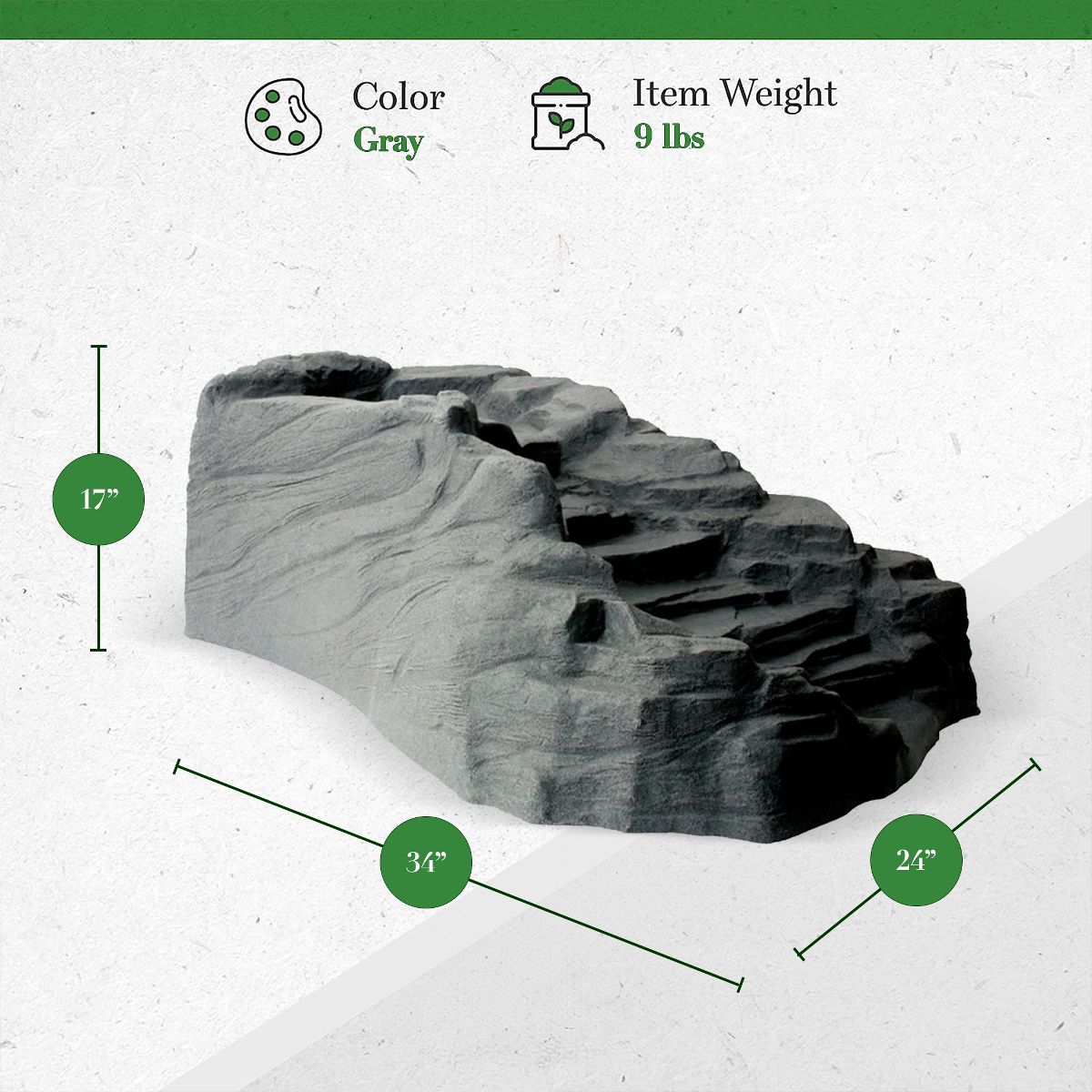 Algreen Outdoor Rock Waterfall, Tranquility Water Fountain for Pond & Backyard - thumbnail 3