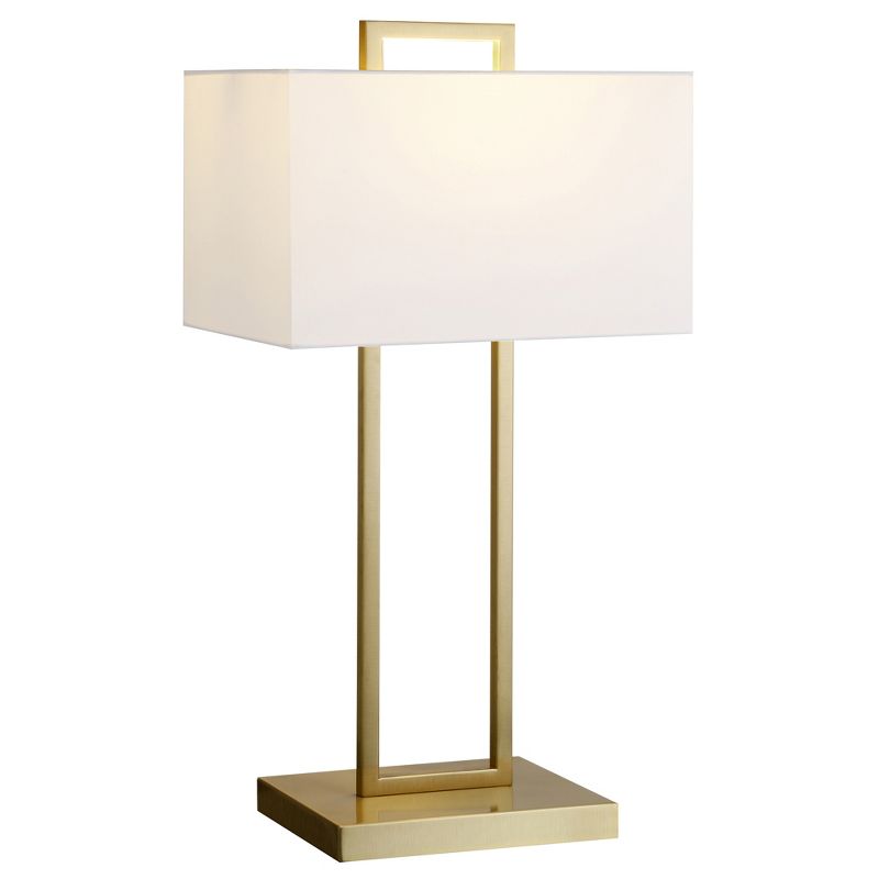 Hampton & Thyme 28" Tall Table Lamp with Rectangle Fabric Shade, 4 of 9