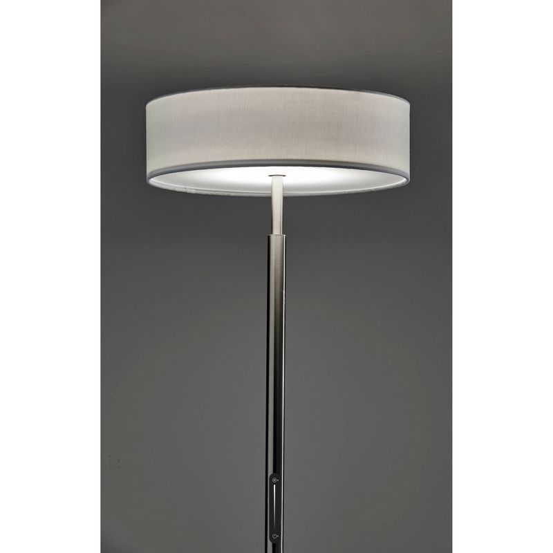 Cosmo Torchiere (Includes LED Light Bulb) Silver - Adesso, 3 of 8