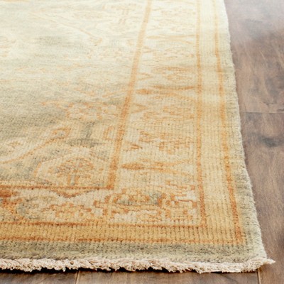 Hand-Knotted Gray Wool Rectangular 6' x 9' Area Rug