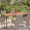 vidaXL Table Outdoor Patio Wicker Side Table for Balcony Porch Poly Rattan - 2 of 4
