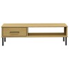 vidaXL Coffee Table Brown Solid pine wood, metal 39.4 x 21.7 x 11.4 in - 4 of 4