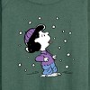 Women's - Peanuts - Lucy Snow Lightweight French Terry Wide Neck Long Sleeve Shirt - 2 of 4