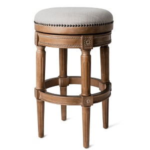 Maven Lane Pullman Backless Swivel Bar Stool with Fabric Upholstery 31" - 1 of 4