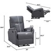 Reclining Chair Made of Polyester, Featuring Simple Operation, Ideal for Living and Bedroom Use. - 4 of 4