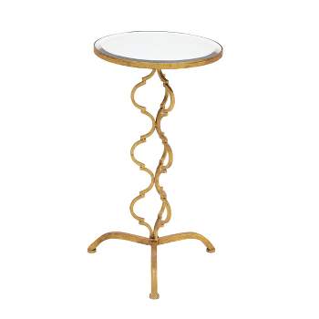 Antiqued Metal Accent Table Gold - Olivia & May