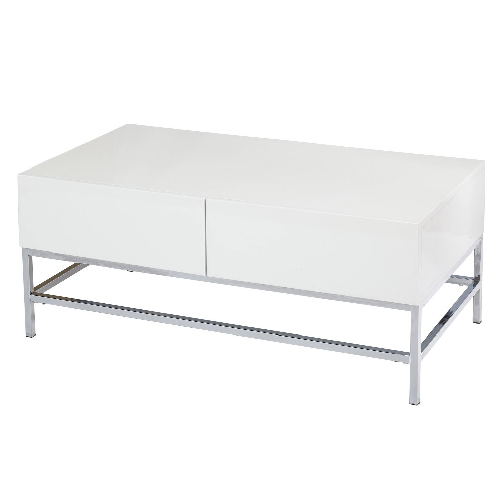 Photos - Coffee Table Lewis Modern  White - Buylateral