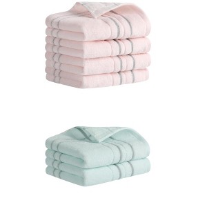 REGALWOVEN Soft Absorbent Striped Cotton Hand Towel Set Home Decor 13" x 29" - 1 of 4