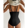 Women Sexy One Piece Swimsuit Cross Bandage Backless Swimwear Push Up Bathing Suits Beachwear - 3 of 4