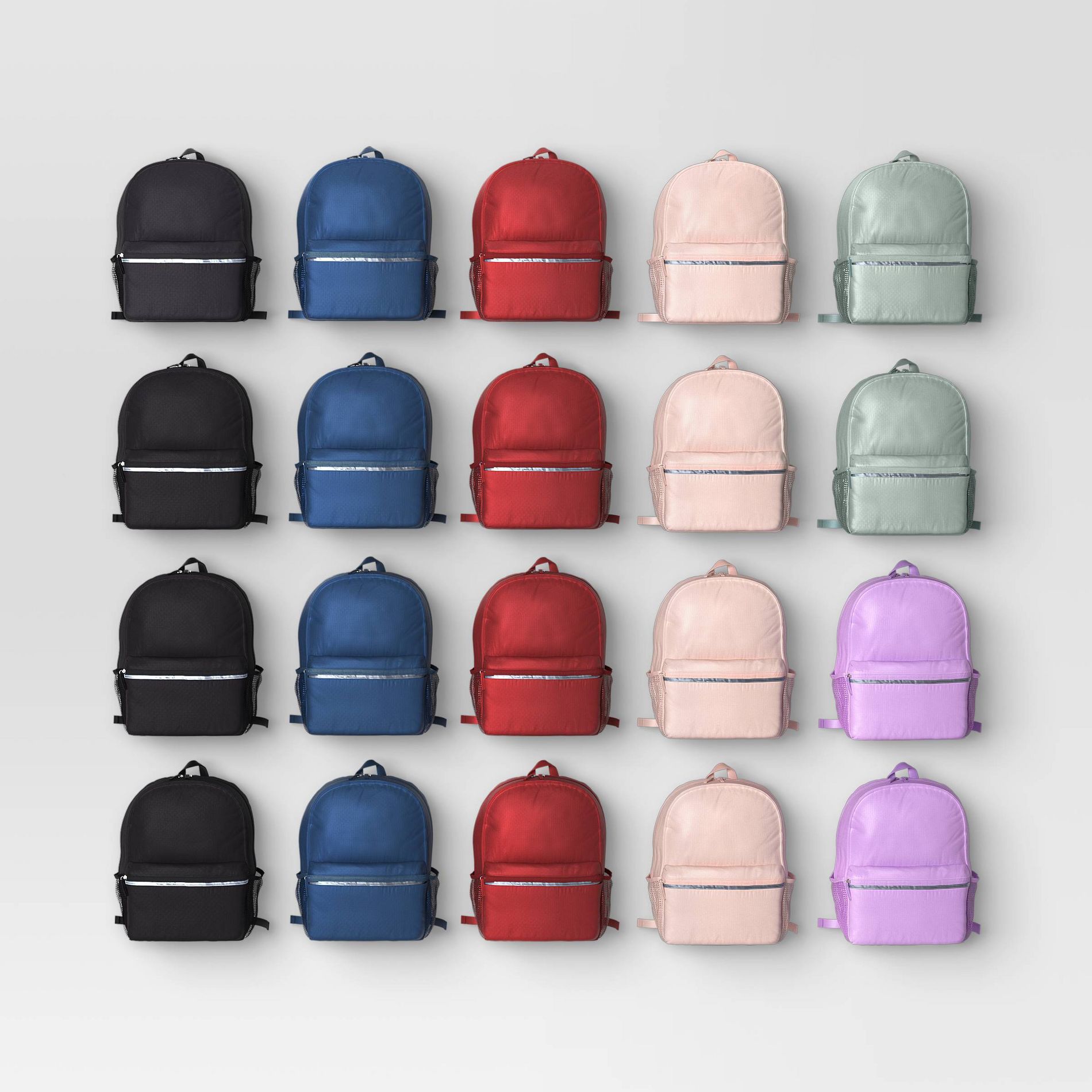 20pk 23L Backpack in Bulk – Dealworthy™: Solid Pattern, Multicolor Design