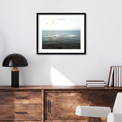 Serene Seascape Matte Black Framed Landscape Print