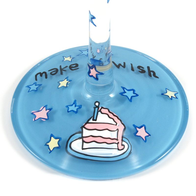 BigKitchen Hand Painted Make A Wish 5 Ounce Martini Glass, Set of 2, 2 of 4