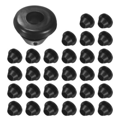 Unique Bargains Rubber Corrosion-Resistant Snap-in Locking Hole Plugs Black
