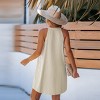 Women's Breezy Beige Striped Button-Down Dress - Cupshe - 4 of 4