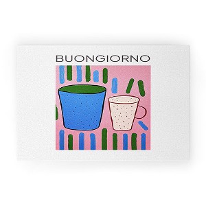 Mambo Art Studio Tea Coffee cups Buongiorno 30" x 20" Welcome Mat - Society6 - 1 of 3