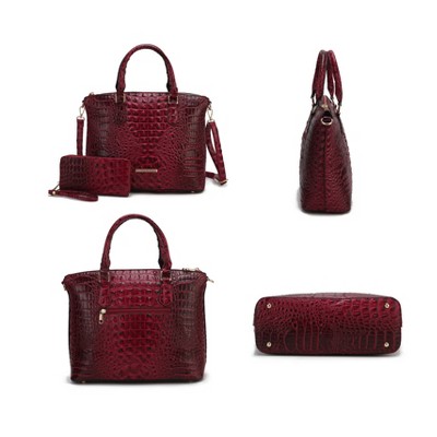 MKF Collection Croc-Embossed Tote Bag with Wristlet Set, Liora | MKF Collection by Mia K - Royal Blue — фото 6