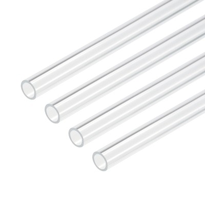 Unique Bargains Lamp Lantern Water Cooling System Acrylic Round Tubes 4 Pcs 10"