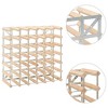 vidaXL Modern Wooden Wine Rack | High-End 42 Bottle Storage | Durable Solid Pinewood Construction | Rustic Wine Display Stand | Easy Assembly Included - 4 of 4