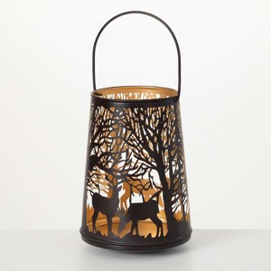 Sullivans Deer Lantern Brown 15"H Metal - 1 of 4