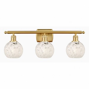 White Mouchette - 3 Light Bath Vanity In Modern Style-9 Inches Tall and 26 Inches Wide - 1 of 1