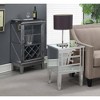 Breighton Home Gold Coast 3 Drawer Mirrored End Table: Storage, Faux Crystal Knobs - 2 of 4