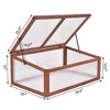 Costway Garden Portable Wooden Green House Cold Frame Raised Plants Bed Protection - 2 of 4
