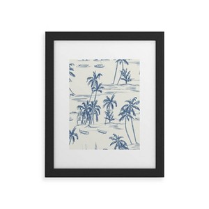 Deny Designs Anis Illustration Blue Beach Pattern Art Print - 1 of 4