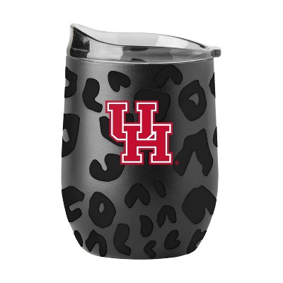 NCAA Houston Cougars 16oz Black Leopard Stainless Steel Wine Tumbler