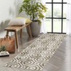 Modern Geometric Area Rug, Pearl Velvet Polyester, Washable, Non-Slip, Foldable for Hallway, Kitchen, Entryway & Office - 3 of 4