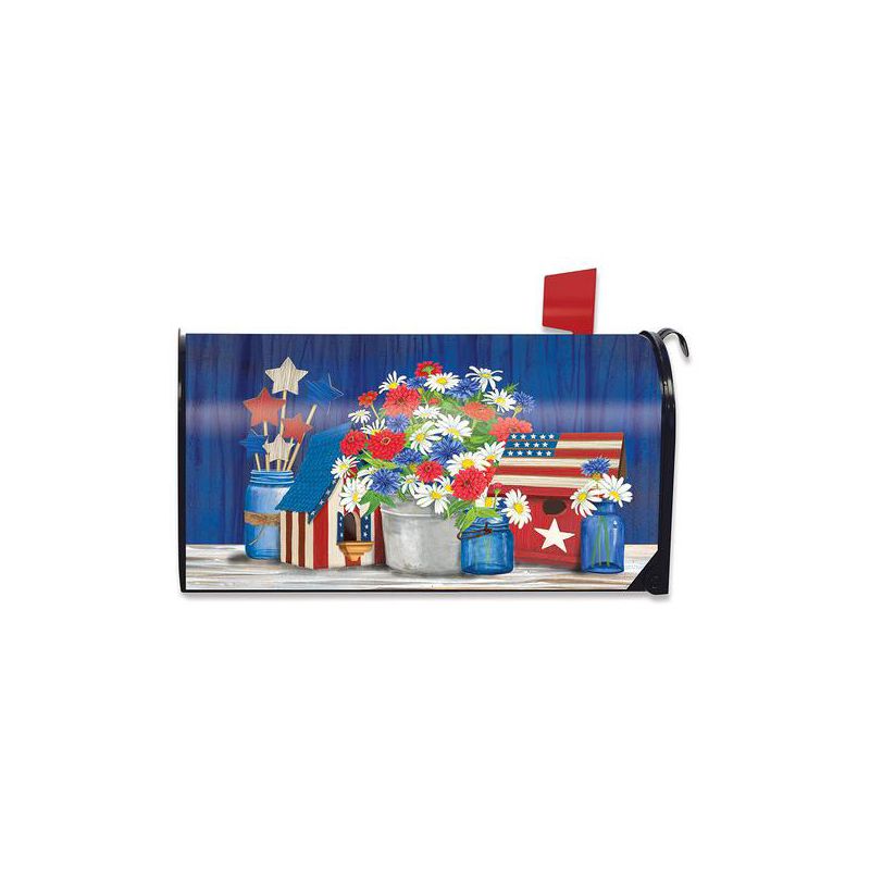 Red White and Blue Patriotic Mailbox Cover Standard Briarwood Lane, 1 of 4