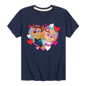 Boys' - Paw Patrol - Chase Sky Hearts Short Sleeve Graphic T-Shirt - 1 of 4