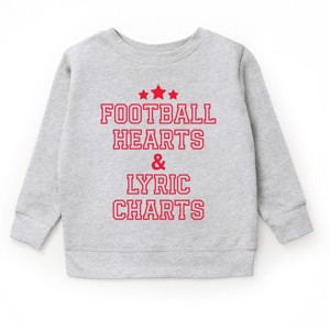 Football Hearts & Lyric Charts - Kids Toddler Sweatshirt and Kids Youth Sweatshirt - 1 of 2