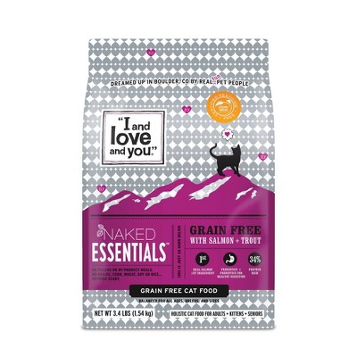 I and Love and You Naked Essentials Salmon and Trout Fish Dry Cat Food - 3.4lbs