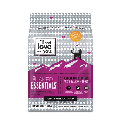 I and Love and You Naked Essentials Salmon and Trout Dry Cat Food - 3.4lbs