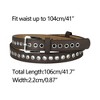 Allegra K Women's PU Leather Metal Buckle Skinny Hollow Grommet Waist Belts - 3 of 4