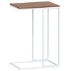 vidaXL Side Table White and Brown Engineered Wood, Iron Decorative Inlays - 15.7" x 11.8" x 23.2" White and brown without wheels - 4 of 4