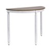 Galano Marcello 37.0 in. Spray Paint White and Oak Half Moon Solid Wood Console Table - image 3 of 4