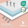 Waterproof Mini Crib Mattress Topper - 38" x 24" | Roll Up Style - Breathable Soft Memory Foam - 3 of 4
