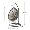 Christopher Knight Home Layla Outdoor Wicker Hanging Basket Chair with Cushion - 3 of 4