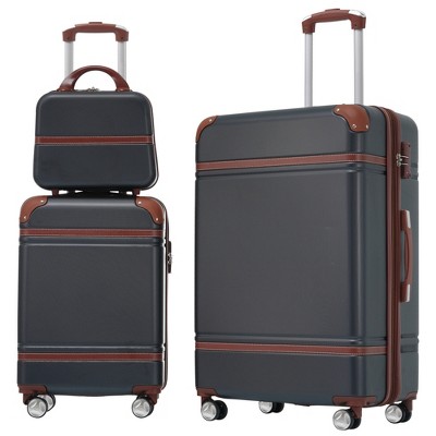 YONWAY Luggage Set 2 Piece Suitcase Set with Cosmetic Case Expandable Spinner Wheels Vintage Luggage Sets