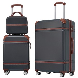 YONWAY Luggage Set 2 Piece Suitcase Set with Cosmetic Case Expandable Spinner Wheels Vintage Luggage Sets - 1 of 4