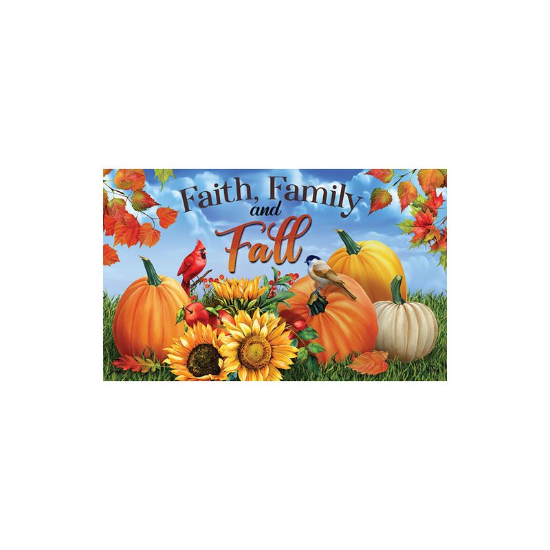 Faith Family And Fall Doormat 18" x 30" Indoor Outdoor Briarwood Lane, 3 of 6